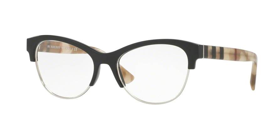 Burberry BE2235 Cat Eye Eyeglasses  3600-BLACK 53-17-140 - Color Map black