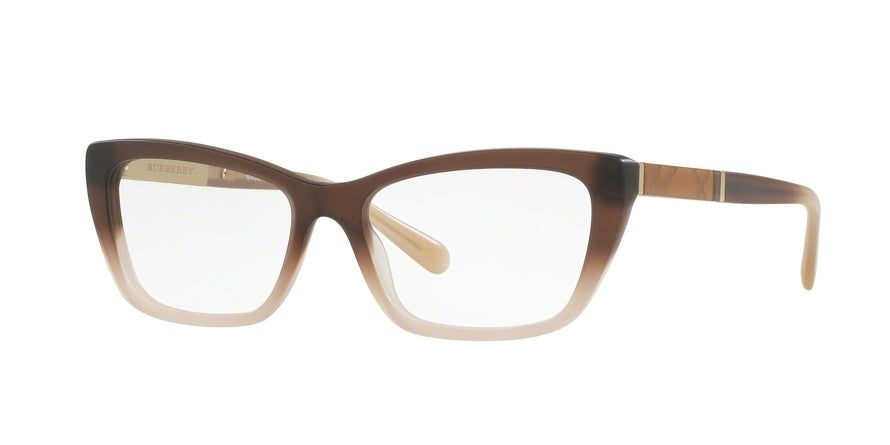 Burberry BE2236 Cat Eye Eyeglasses  3607-BROWN GRADIENT MATTE PINK 52-16-140 - Color Map brown