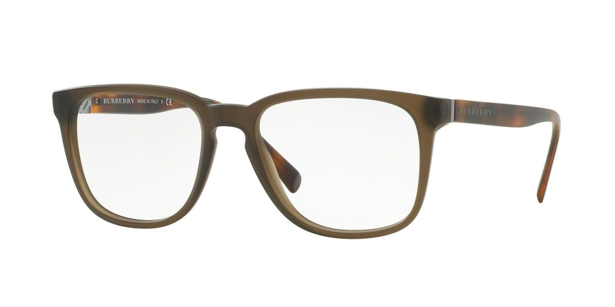 Burberry BE2239 Square Eyeglasses  3616-MATTE GREEN 53-18-140 - Color Map green