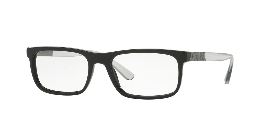 Burberry BE2240F Rectangle Eyeglasses  3001-BLACK 55-18-145 - Color Map black