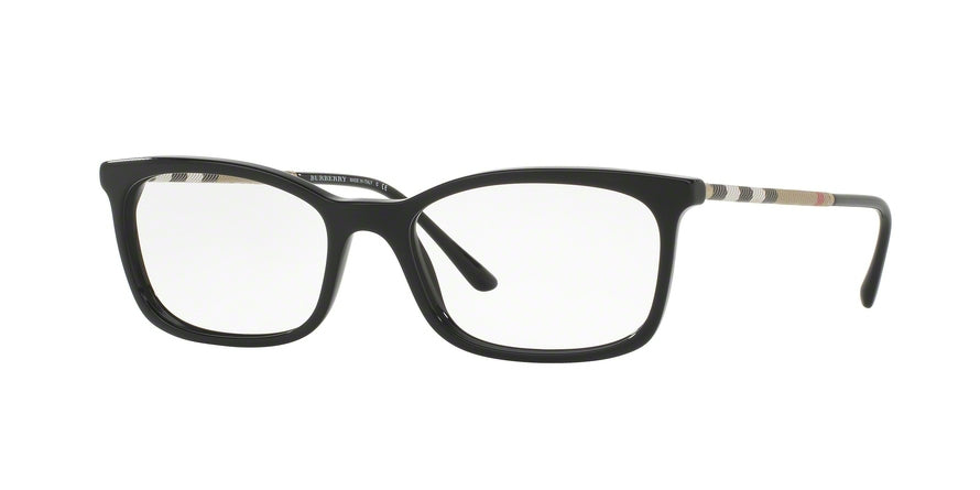 Burberry BE2243QF Rectangle Eyeglasses  3001-BLACK 53-17-140 - Color Map black