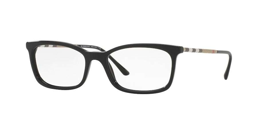 Burberry BE2243Q Rectangle Eyeglasses  3001-BLACK 53-17-140 - Color Map black