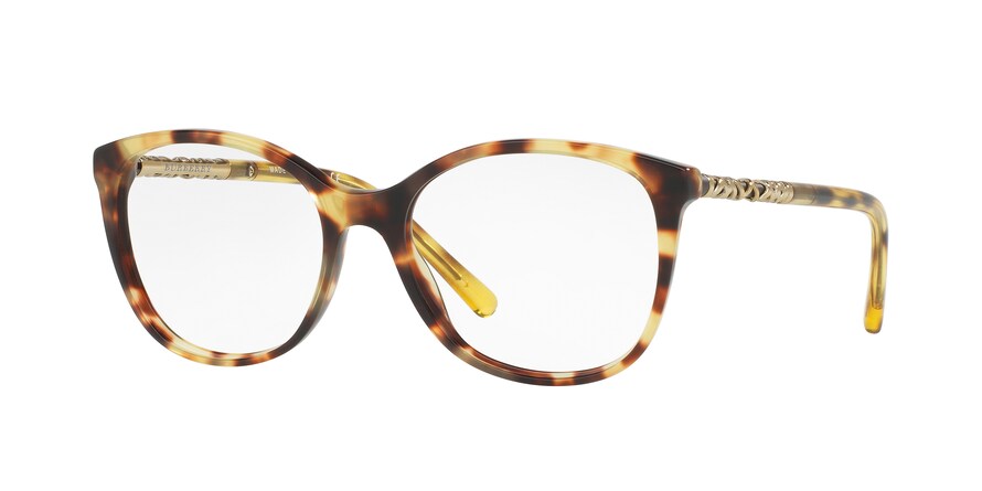 Burberry BE2245F Round Eyeglasses  3278-LIGHT HAVANA 54-17-140 - Color Map havana