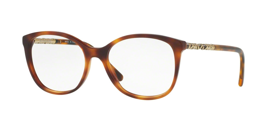 Burberry BE2245F Round Eyeglasses  3316-LIGHT HAVANA 54-17-140 - Color Map havana