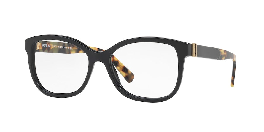 Burberry BE2252 Square Eyeglasses  3633-BLACK 54-16-140 - Color Map black