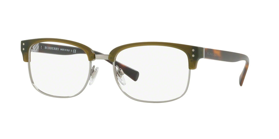 Burberry BE2253 Square Eyeglasses  3616-MATTE GREEN/GUNMETAL 54-18-145 - Color Map green