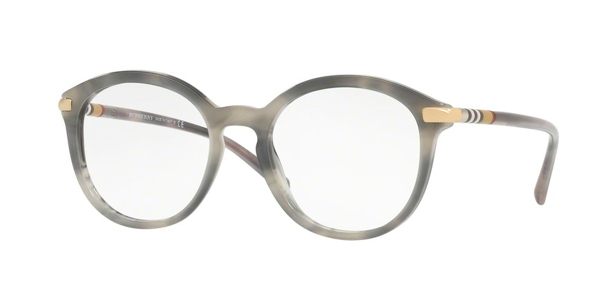 Burberry BE2264F Phantos Eyeglasses  3658-STRIPED GREY 52-19-140 - Color Map grey
