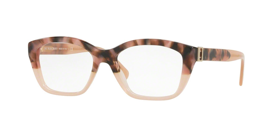 Burberry BE2265F Irregular Eyeglasses  3678-BROWN HAVANA/PINK 53-16-140 - Color Map brown