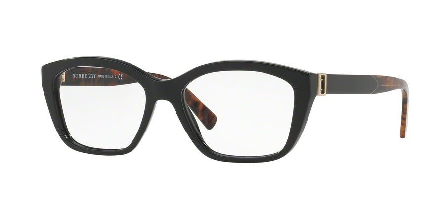 Burberry BE2265F Irregular Eyeglasses  3683-BLACK 53-16-140 - Color Map black