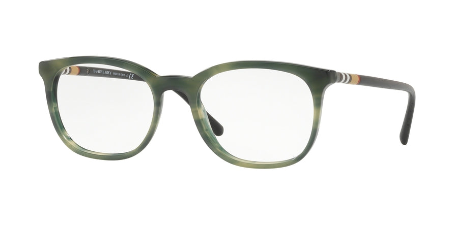 Burberry BE2266 Square Eyeglasses  3659-STRIPED GREEN 54-19-145 - Color Map green