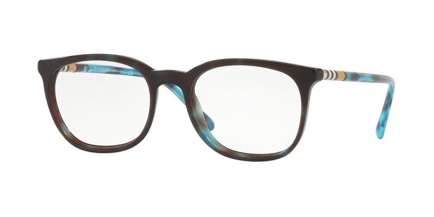 Burberry BE2266 Square Eyeglasses  3702-BLUE HAVANA 52-19-145 - Color Map blue