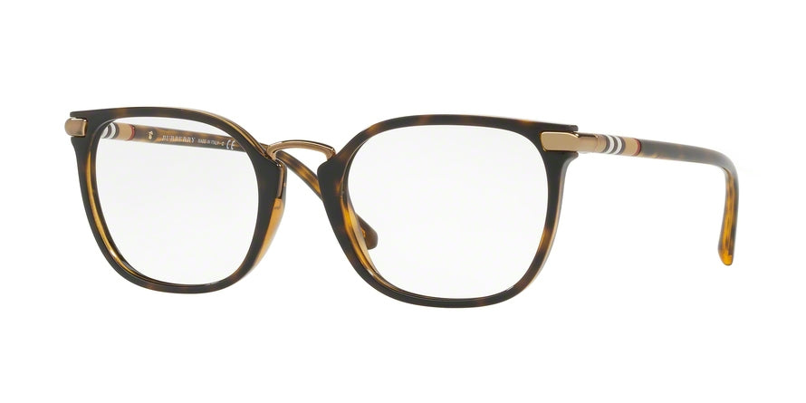 Burberry BE2269 Square Eyeglasses  3002-DARK HAVANA 52-21-140 - Color Map havana