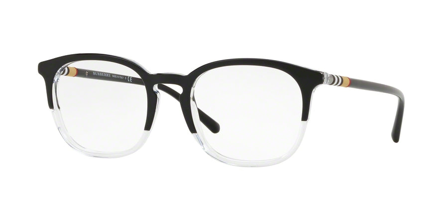 Burberry BE2272F Square Eyeglasses  3029-TOP BLACK ON CRYSTAL 53-20-145 - Color Map black