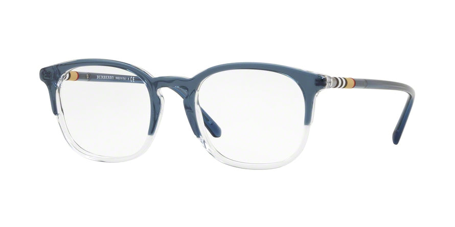 Burberry BE2272F Square Eyeglasses  3719-TOP BLUE ON CRYSTAL 53-20-145 - Color Map blue