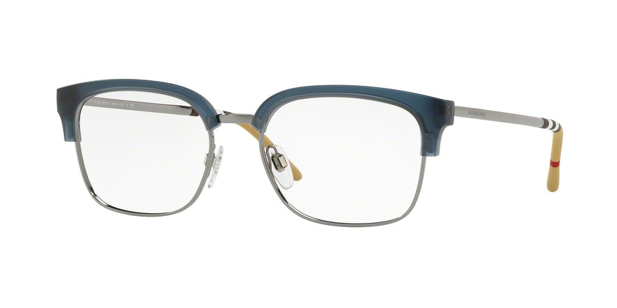 Burberry BE2273 Square Eyeglasses  3726-MATTE BLUE/GUNMETAL 54-18-145 - Color Map blue