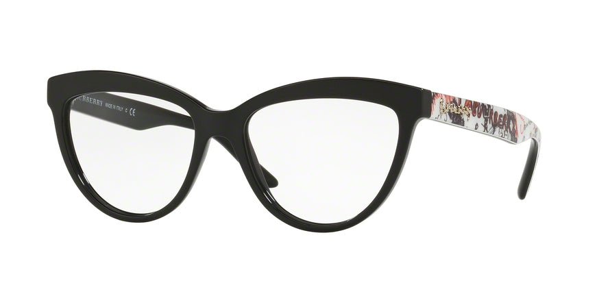 Burberry BE2276F Cat Eye Eyeglasses  3723-BLACK 53-16-140 - Color Map black