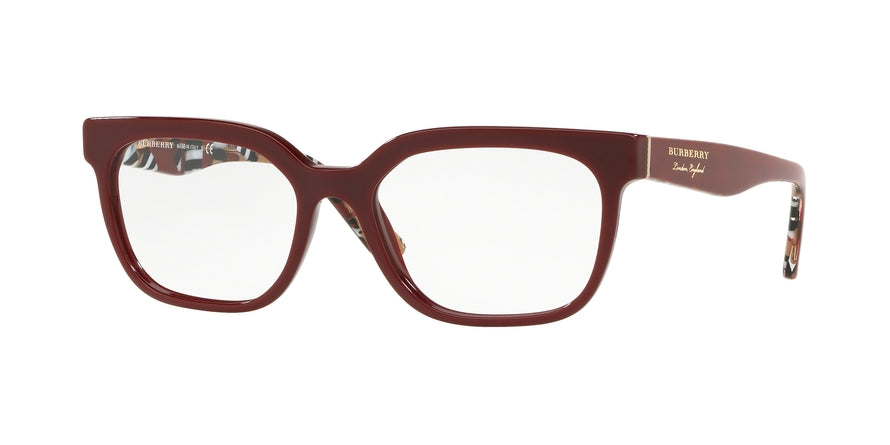 Burberry BE2277F Square Eyeglasses  3742-BORDEAUX 53-17-140 - Color Map bordeaux