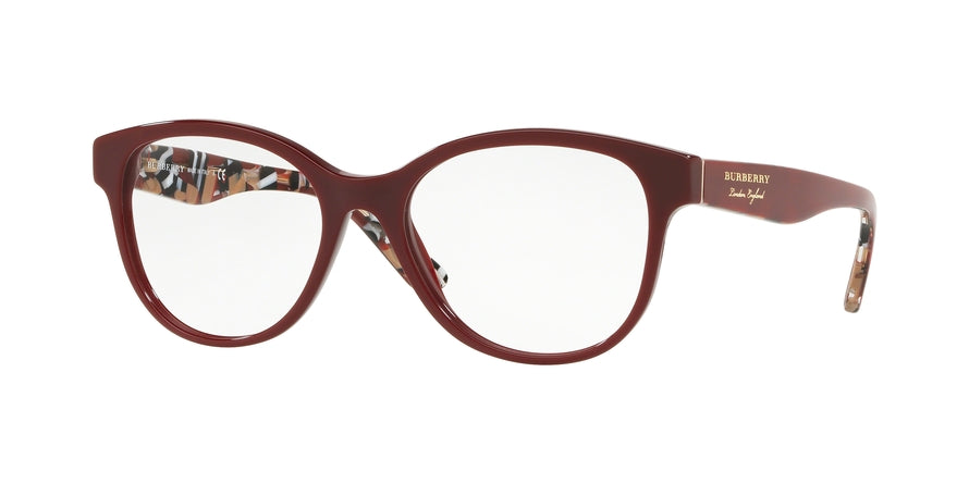 Burberry BE2278F Round Eyeglasses  3742-BORDEAUX 54-17-140 - Color Map bordeaux