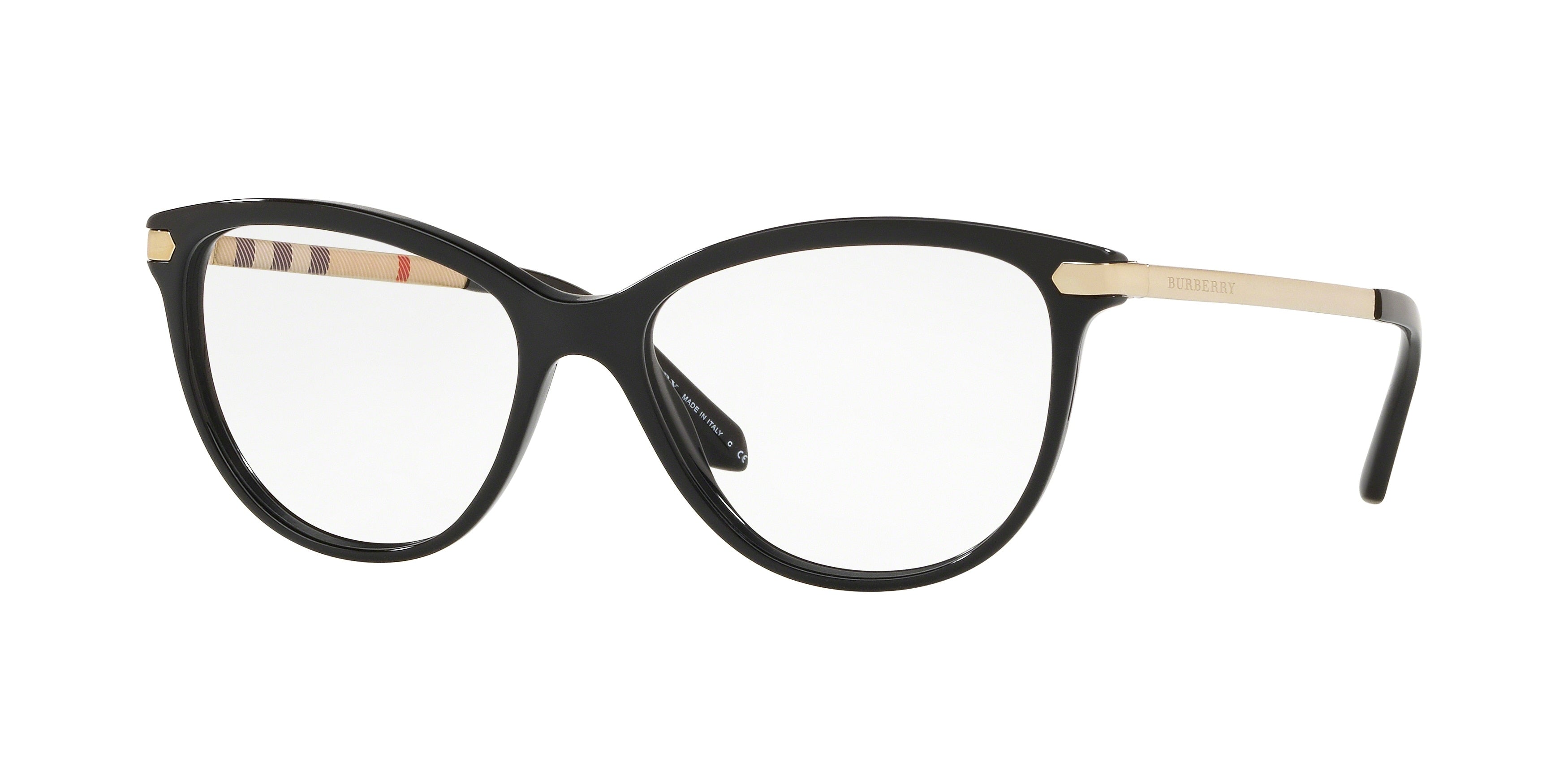 Burberry BE2280 Square Eyeglasses  3001-Black 54-140-16 - Color Map Black