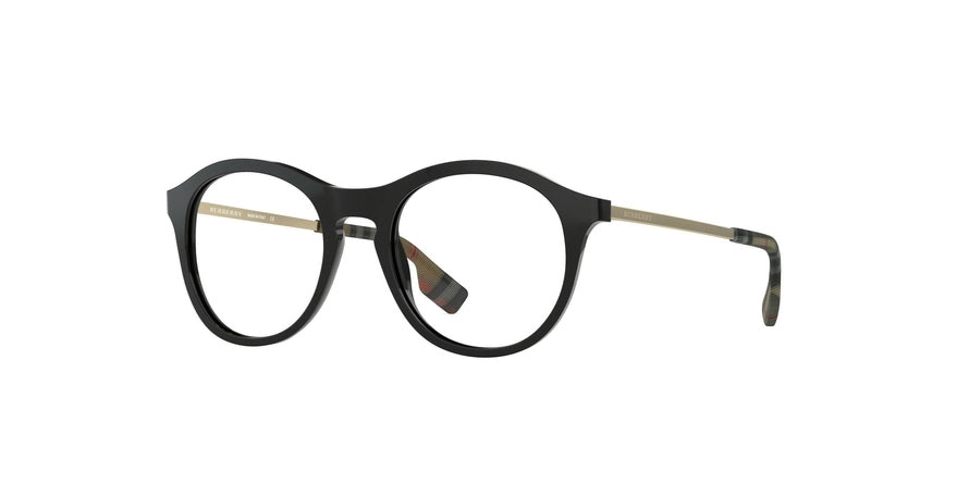Burberry BE2287 Round Eyeglasses  3001-BLACK 50-19-140 - Color Map black