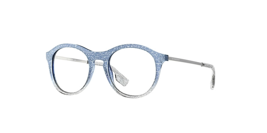 Burberry BE2287 Round Eyeglasses  3772-TOP GLITTER ON GRADIENT BLUE 50-19-140 - Color Map blue