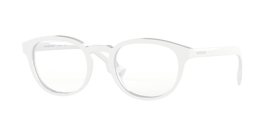 Burberry BE2293 Round Eyeglasses  3007-WHITE 49-21-145 - Color Map white
