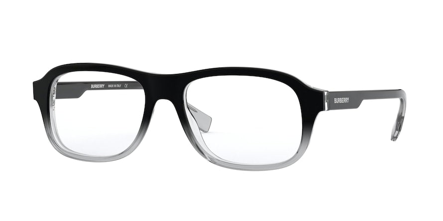 Burberry BE2299 Square Eyeglasses  3805-TOP BLACK GRAD ON TRANSPARENT 54-17-145 - Color Map black