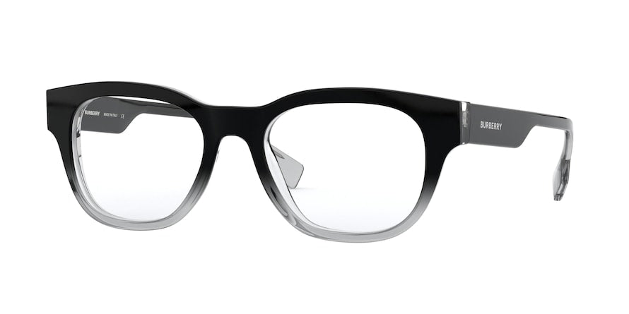 Burberry BE2306 Square Eyeglasses  3805-TOP BLACK GRAD ON TRANSPARENT 52-19-145 - Color Map black