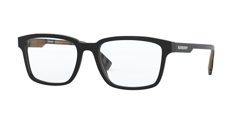 Burberry BE2308F Rectangle Eyeglasses  3464-MATTE BLACK 55-18-145 - Color Map black