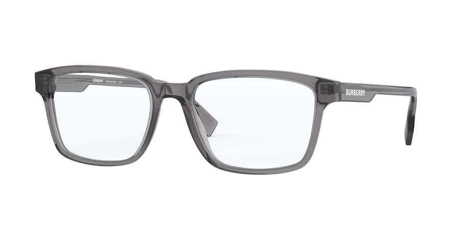 Burberry BE2308F Rectangle Eyeglasses  3801-TRANSPARENT GREY 55-18-145 - Color Map grey
