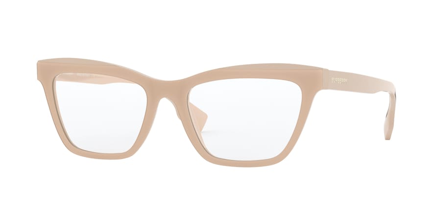 Burberry BE2309 Rectangle Eyeglasses  3833-TOP PEACH ON BEIGE 54-18-140 - Color Map light brown