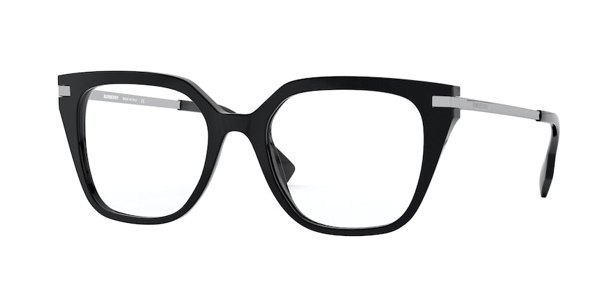 Burberry BE2310F Square Eyeglasses  3001-BLACK 52-19-140 - Color Map black