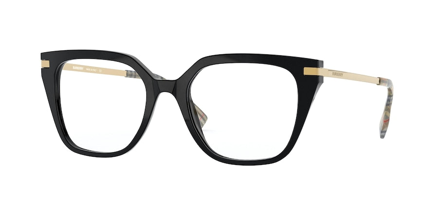Burberry BE2310F Square Eyeglasses  3757-BLACK 52-19-140 - Color Map black