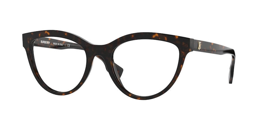 Burberry BE2311F Cat Eye Eyeglasses  3002-DARK HAVANA 53-19-140 - Color Map havana