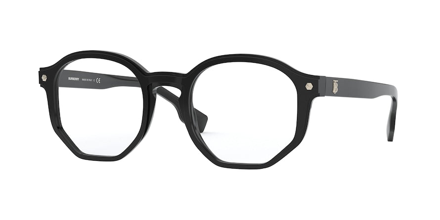 Burberry BE2317 Irregular Eyeglasses  3001-BLACK 50-21-140 - Color Map black