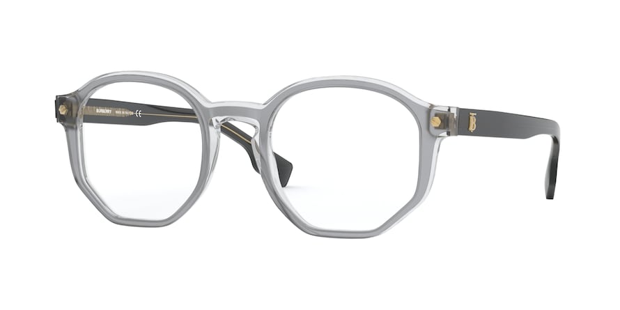 Burberry BE2317 Irregular Eyeglasses  3831-TOP GREY ON TRANSPARENT 50-21-140 - Color Map grey