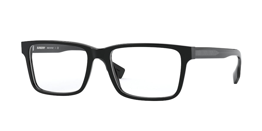 Burberry BE2320F Rectangle Eyeglasses  3862-BLACK 55-17-145 - Color Map black