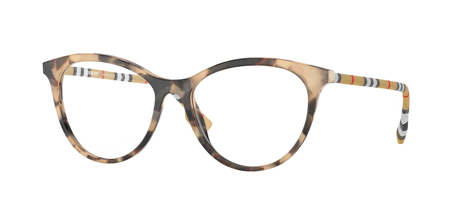 Burberry AIDEN BE2325F Phantos Eyeglasses  3887-SPOTTED HORN 53-16-140 - Color Map light brown