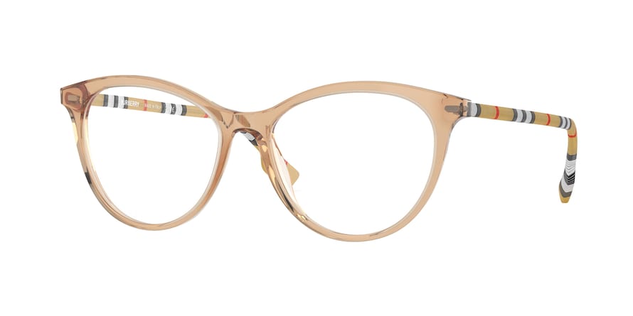 Burberry AIDEN BE2325F Phantos Eyeglasses  3888-TRANSPARENT BROWN 53-16-140 - Color Map light brown