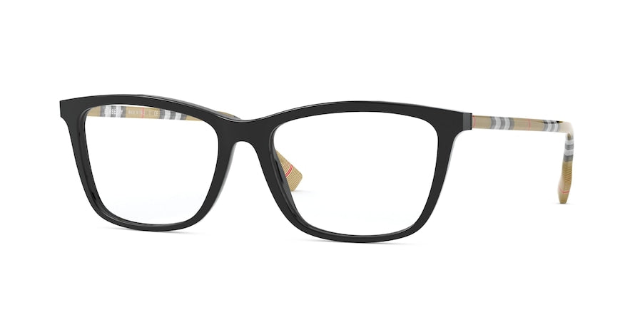 Burberry EMERSON BE2326F Square Eyeglasses  3853-BLACK 54-16-140 - Color Map black