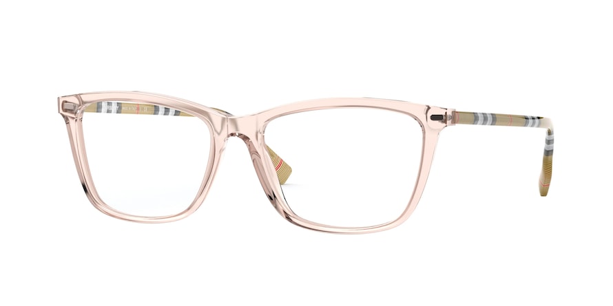 Burberry EMERSON BE2326 Square Eyeglasses  3891-TRANSPARENT PINK 54-16-140 - Color Map pink