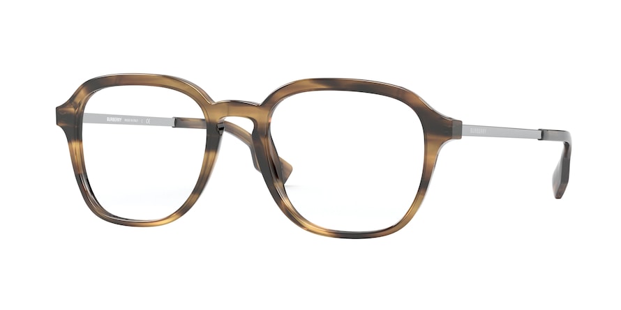 Burberry THEODORE BE2327F Square Eyeglasses  3837-STRIPED BROWN 52-19-145 - Color Map light brown