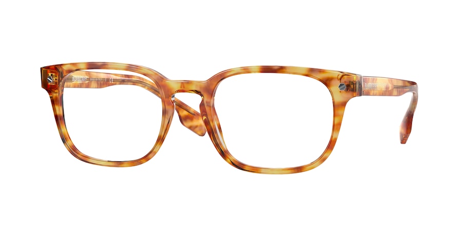 Burberry CARLYLE BE2335F Square Eyeglasses  3908-LIGHT HAVANA 53-21-145 - Color Map yellow