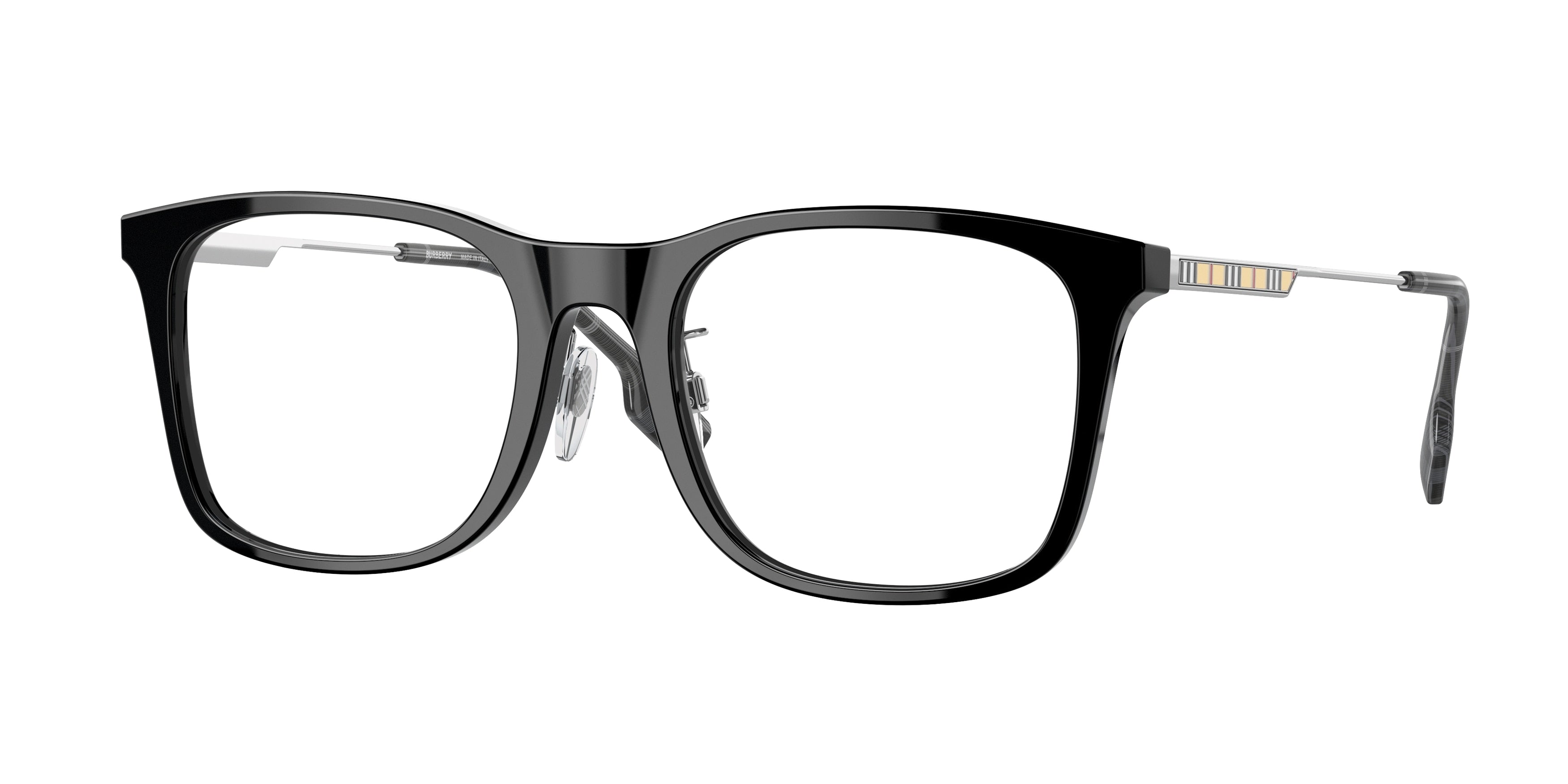 Burberry ELGIN BE2343F Square Eyeglasses  3001-Black 53-145-20 - Color Map Black