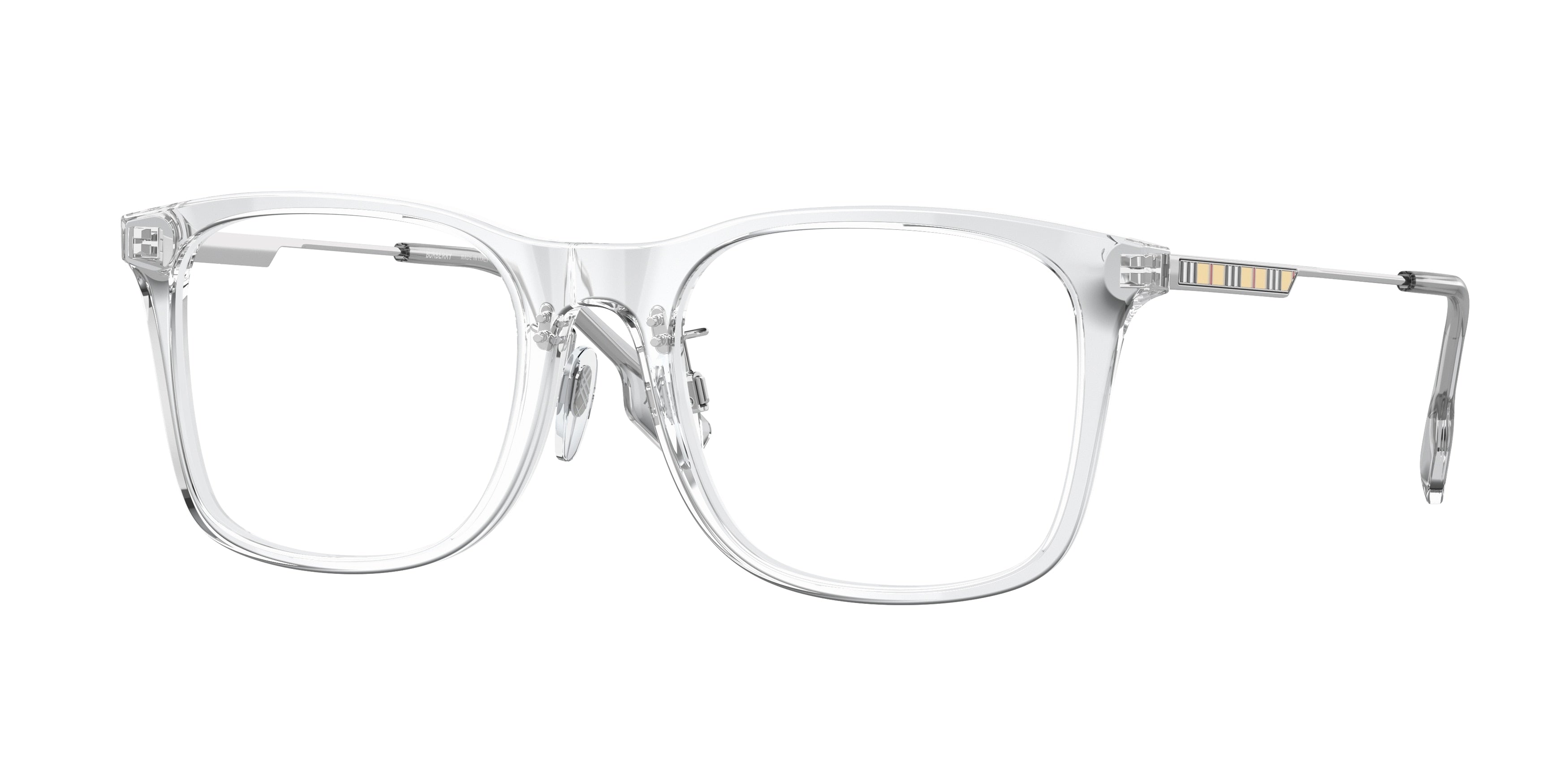 Burberry ELGIN BE2343F Square Eyeglasses  3024-Transparent 53-145-20 - Color Map Transparent
