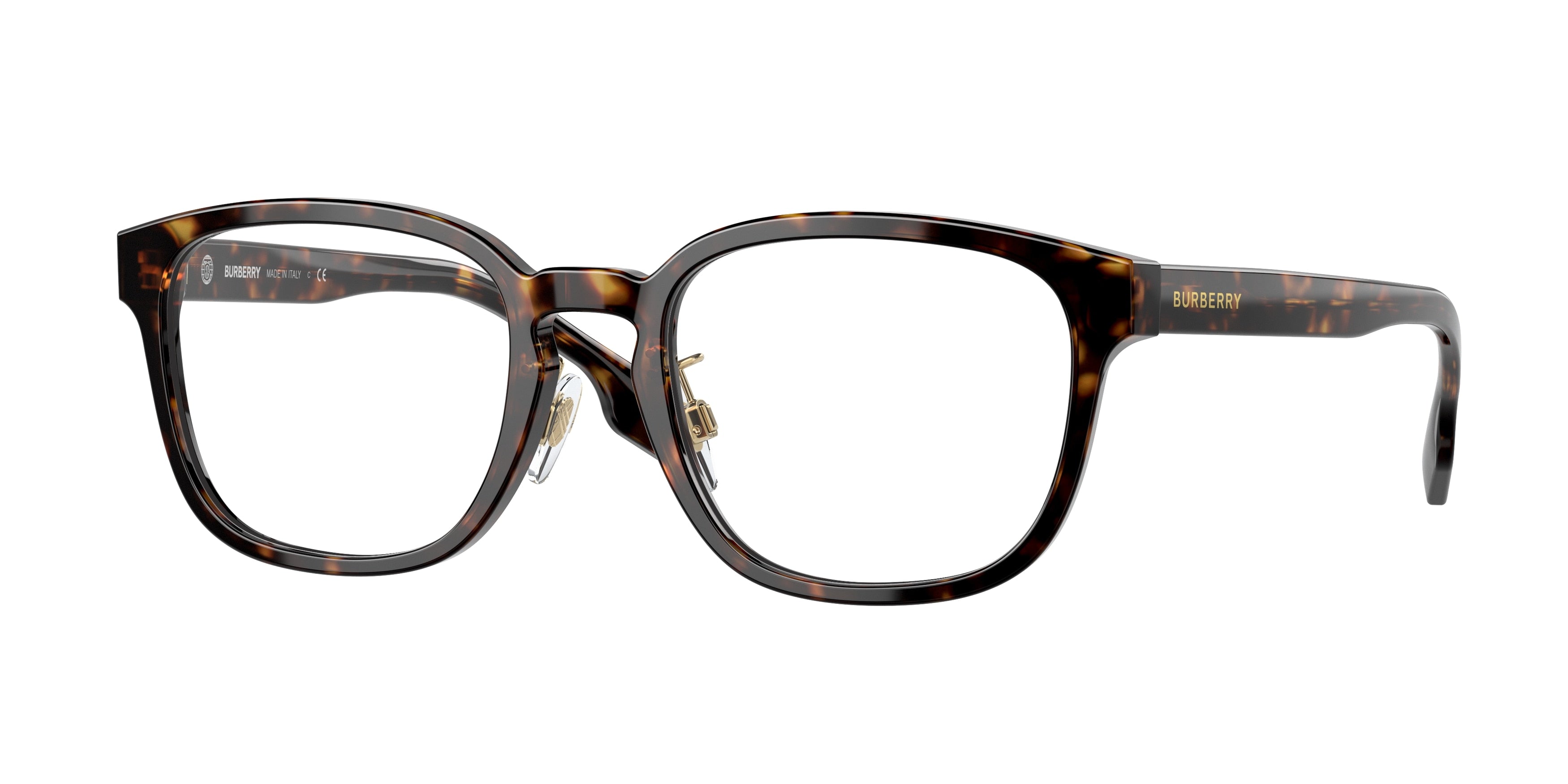 Burberry EDISON BE2344F Square Eyeglasses  3920-Dark Havana 53-145-20 - Color Map Brown