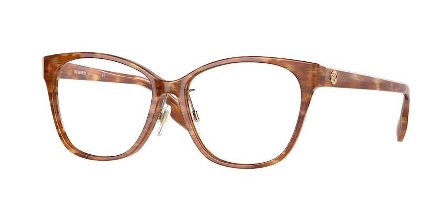 Burberry CAROLINE BE2345F Square Eyeglasses  3915-BROWN 54-15-140 - Color Map brown