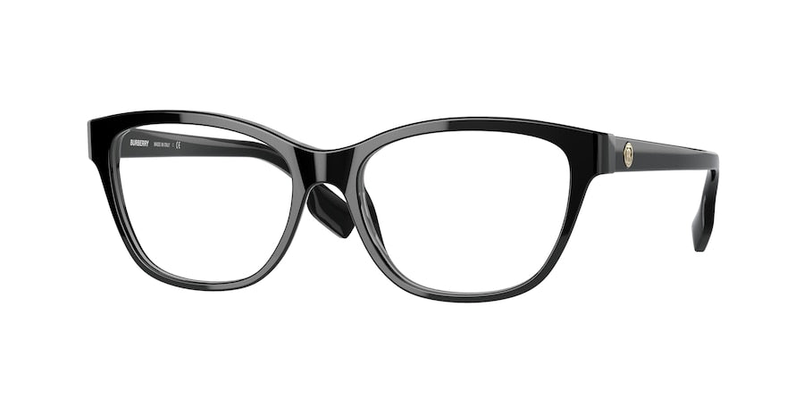 Burberry AUDEN BE2346F Cat Eye Eyeglasses  3001-BLACK 55-16-140 - Color Map black