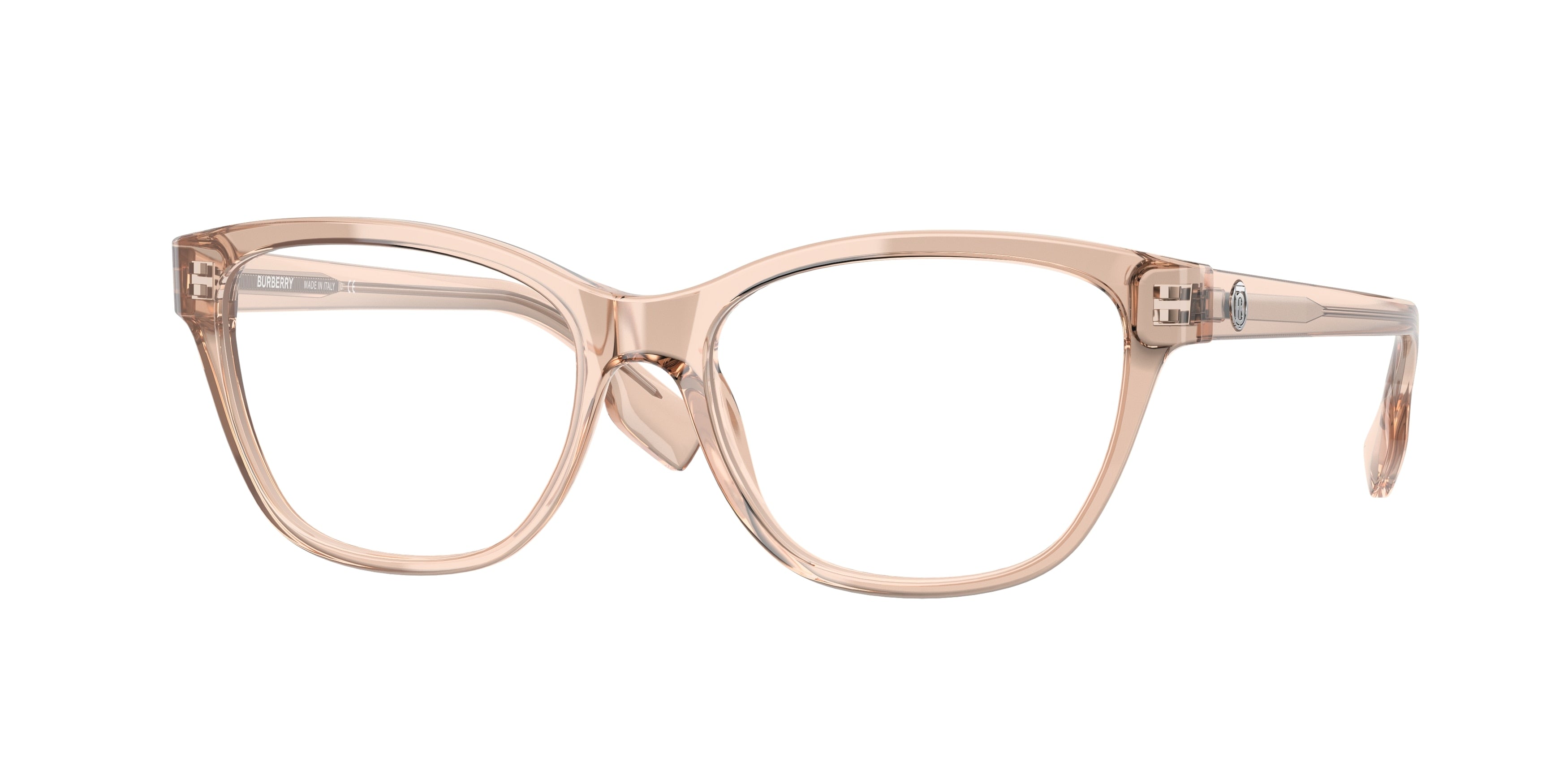 Burberry AUDEN BE2346 Cat Eye Eyeglasses  3358-Peach 51-140-16 - Color Map Pink