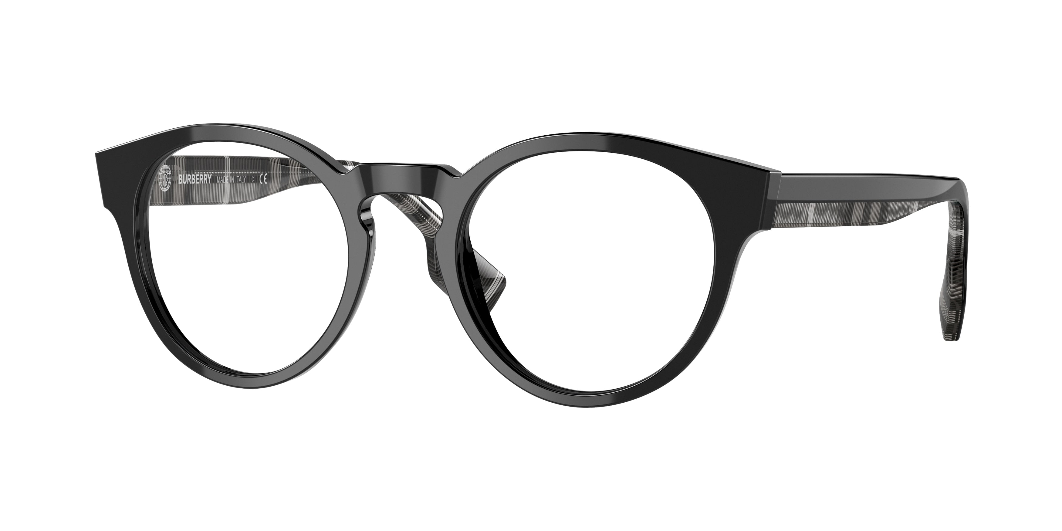 Burberry GRANT BE2354 Phantos Eyeglasses  3996-Black 49-145-21 - Color Map Black